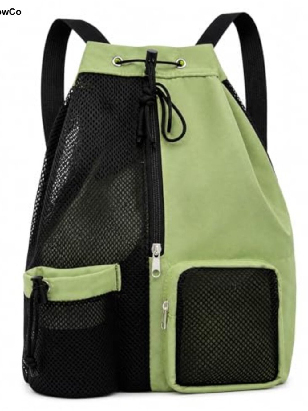 Waterproof Mesh Beach Backpack Drawstring Swim Gym Travel Duffle